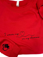 I wear my heart on my sleeve with paw heart.