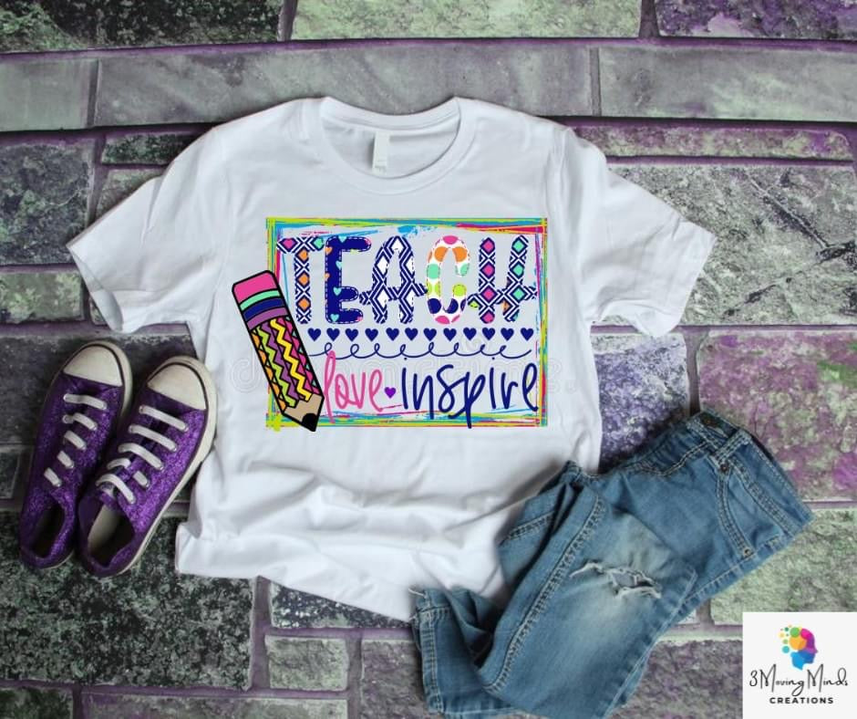 Teach Love Inspire Short Sleeve TShirt