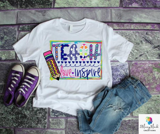 Teach Love Inspire Short Sleeve TShirt